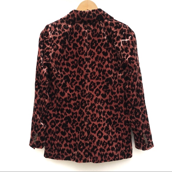 J Crew Leopard Velvet Double Breasted Blazer NEW - Picture 4 of 8